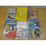 Six books circa 1940 to include The Twins at St Clares, Worrals Goes East, War is Declared, Rude