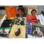 A selection of LP records to include Elvis, Abba, The Drifters, and others, together with four