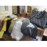 Modern faux fur items and handbags and accessories to include two cashmere scarves Location: G