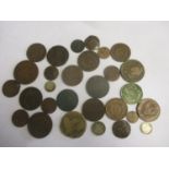 Mixed coins to include Holy Roman Empire coins, 19th century American coins and others