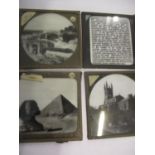 A quantity of magic lantern slides to include The Holy Land, Egypt, Religious scripts,