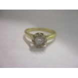 An 18ct gold diamond set ring, 2.9g Location: Cab