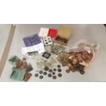 A mixed lot of British coinage to include early 20th century Florins, shillings and sixpence, a