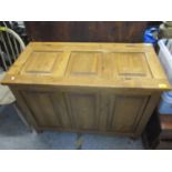 A vintage pine blanket chest 27 1/2" h x 38 3/8" w Location: G