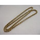 A 9ct gold chain link necklace, 6g Location: Cab