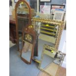 Four mirrors to include a 1930s copy of a Chippendale mirror Location: RWB