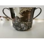 A Franklin Mint silver loving cup for the christening of Prince William 4th August 1982, 145g