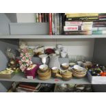 A miscellaneous lot to include Denby part tea set, various toys, other ceramics, and other items