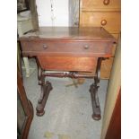 Furniture to include an Edwardian mahogany two tier games table with inlaid chess/draughts bowl to