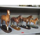 Beswick and Royal Doulton models of racehorses to include a Beswick model of The Minstrel, two