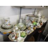 Mixed 20th century ceramics to include Rosenthal, Delft, Foley china, Crown Staffordshire and a
