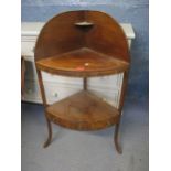 A Georgian mahogany corner wash stand Location: LWB