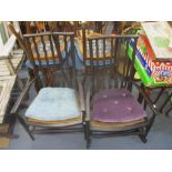 Two early 20th century Arts & Crafts chairs in the manner of Morris & Co for Liberty Location: C