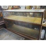 A mid 20th century oak cased and glazed jeweller's display cabinet 66cm h x 120cm w Location: G