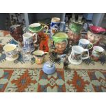 A mixed lot of ceramics to include Royal Doulton and Beswick character jugs Location: LWB