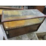 A mid 20th century oak cased and glazed jeweller's display cabinet 66cm h x 108cm w Location: G