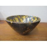 A Chinese pottery drip glazed bowl 5cm h x 11cm w