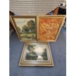 Three oil paintings, one signed E.F Phillips, one initialled R.H, the other indistinctly signed