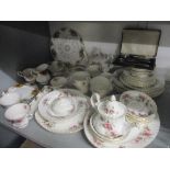 A Royal Albert Lavender teaset, together with a selection of Royal Albert Old Country Roses china to