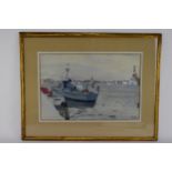 Valerie Sozonov (1899-1960) - watercolour entitled Venice (War Ship), signed V. Sozonov to the lower