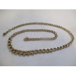 A 9ct gold curb link necklace, 8g