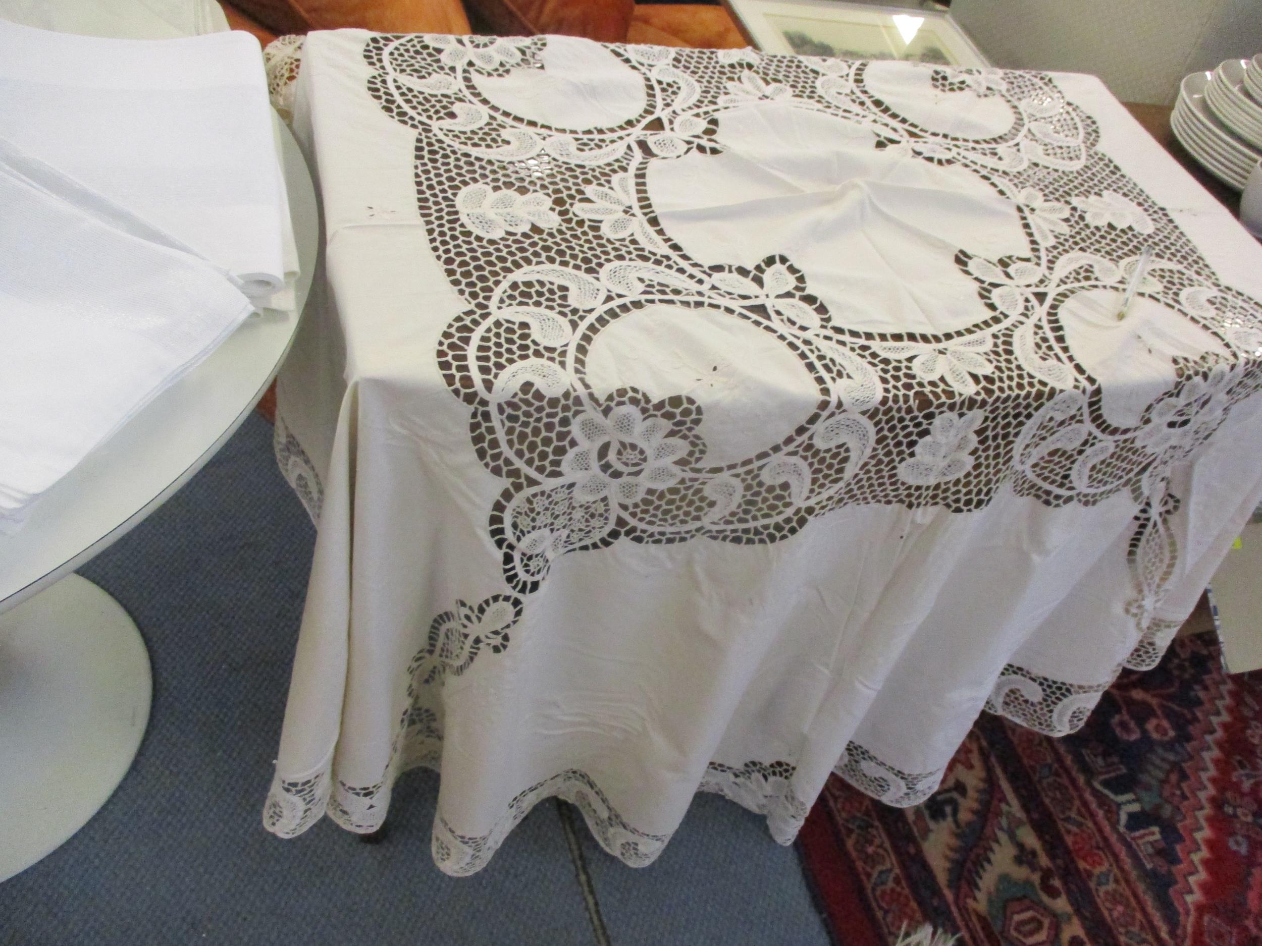 A quantity of mainly John Lewis table linen to include an un-opened Design Project tablecloth and - Image 3 of 3