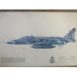 Squadron Prints Glasgow - a signed print of a Jaguar GR1, 41 Squadron, signed in red pen by Chris