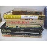 Mainly Samurai related hardback books along with Chinese rugs, Chinese and Japanese antiques and