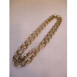 A 9ct gold round link necklace, 15g