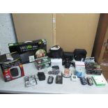 Mixed Nikon camera, other cameras, Wii games and other items