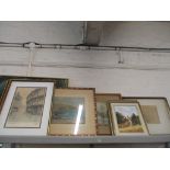 A quantity of framed and glazed pictures to include two Tim Thompson signed prints depicting The