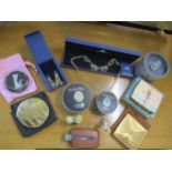 A small quantity of collectibles to include a Stratton compact with a painted image of a ballerina