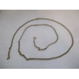 A 9ct gold round link necklace, 7.2g