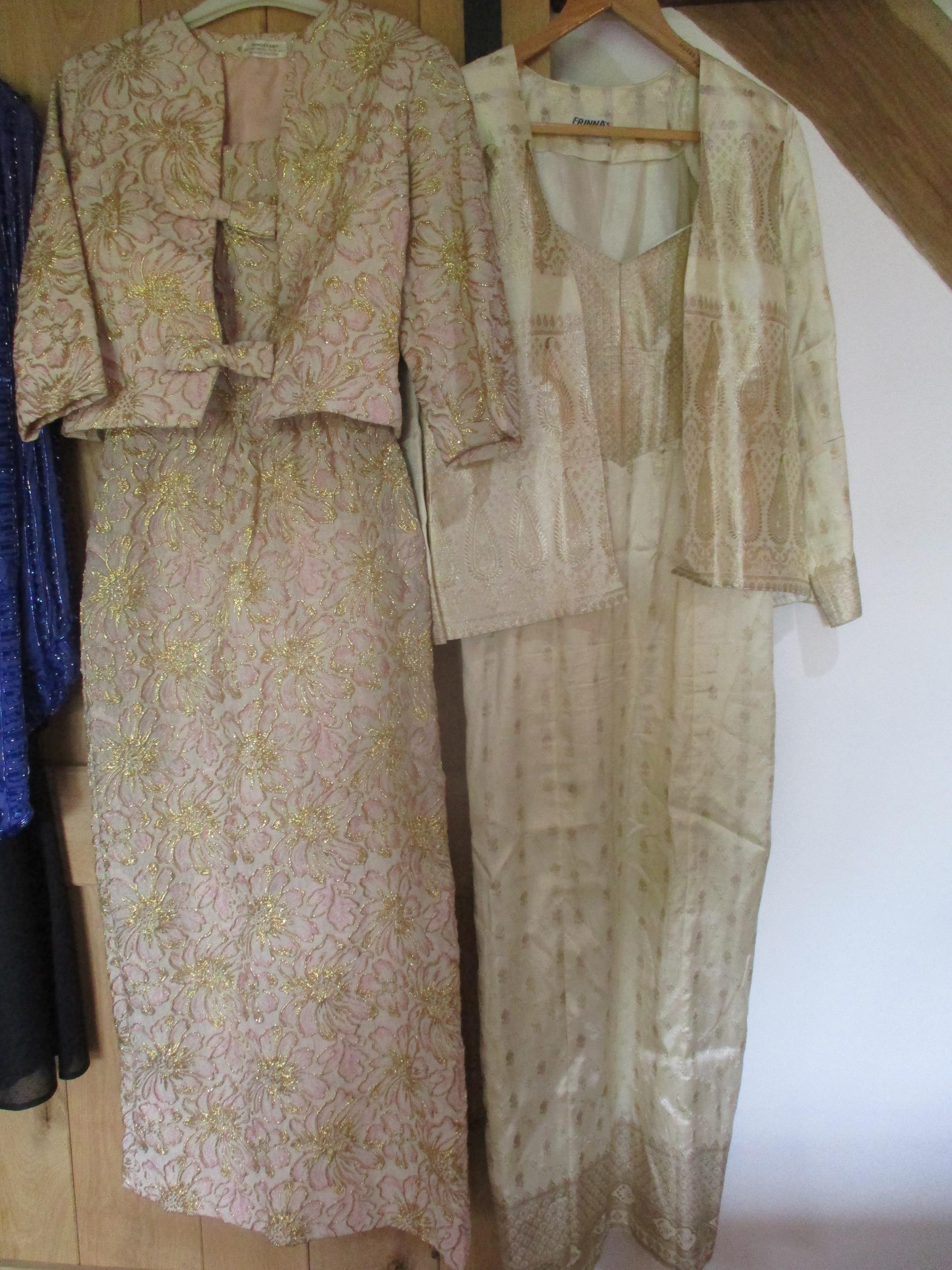 A quantity of 1970's - 1990's ladies beaded and bejewelled two-piece evening gowns with jackets to - Image 4 of 4