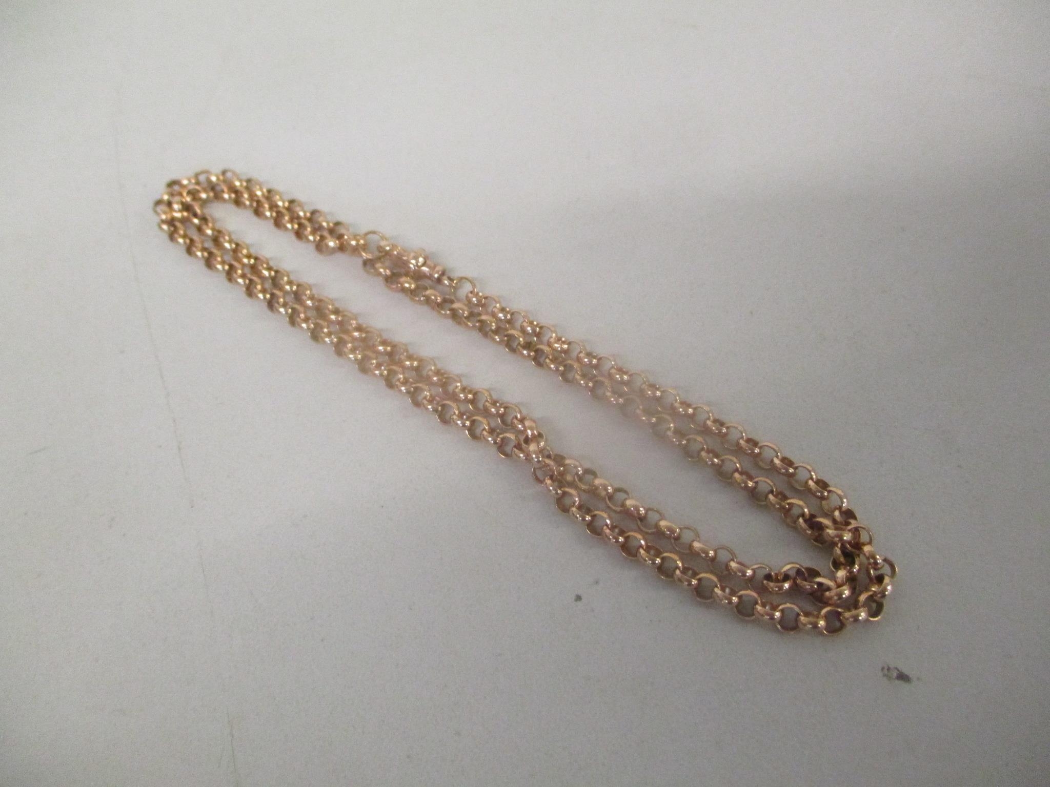 A 9ct rose gold necklace, 11.6g