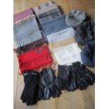 Gents mixed scarves to include Gant, Barbour, Frangi cashmere and evening silk tasselled scarves