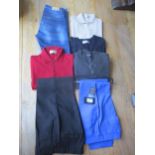 A small selection of gents good quality clothing to include two Burberry jumpers, a Pringle V-neck