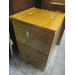 A modern light oak two drawer filing cabinet, 72cm h x 48cm w