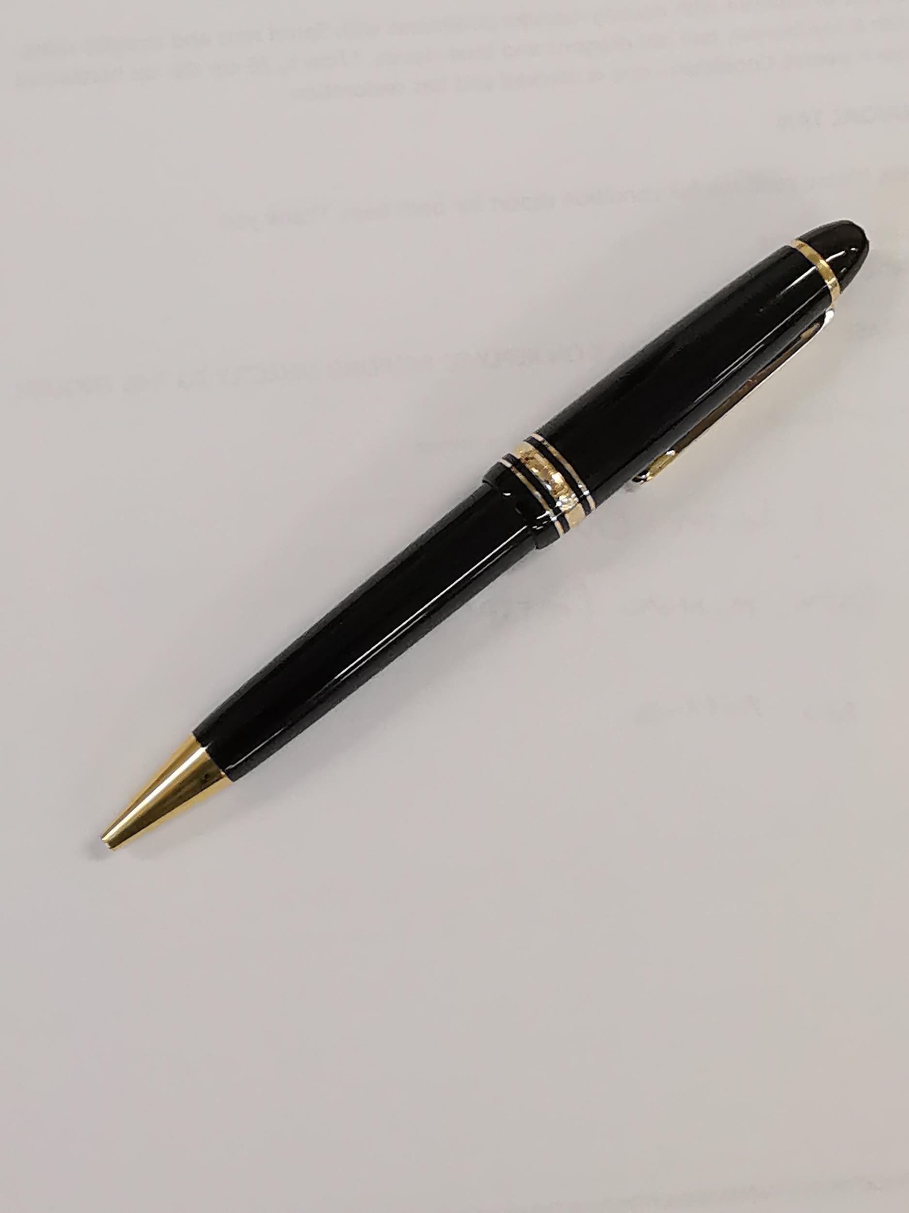 A Montblanc Meisterstruck Pix ballpoint pen with box and papers Location: Porter - Image 2 of 2