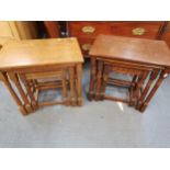 Two 20th century oak nests of tables Location: A2