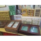 A mixed lot to include various display cases and chests