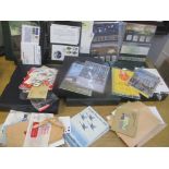 Postage stamps and coins to include Royal Mail Presentation packs, china Eire, Royal Family in