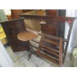 Mixed furniture to include a 19th century mahogany corner cabinet, occasional table and two wall