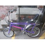 A Raleigh Chopper Mk 3 in purple