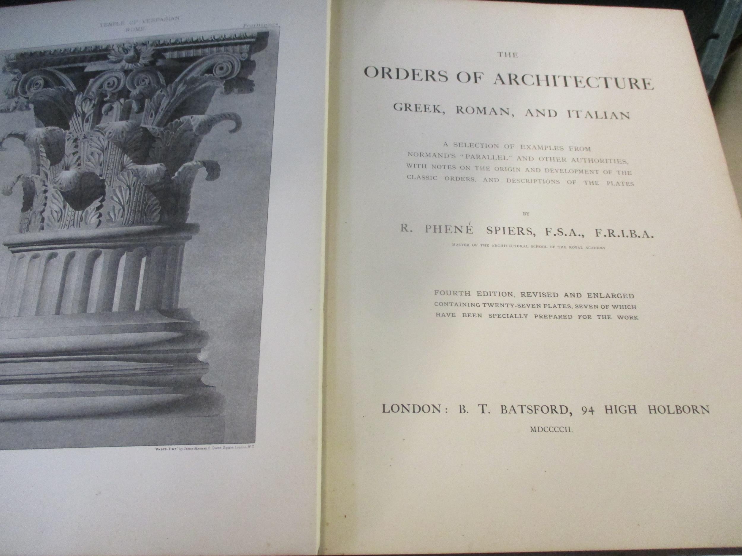 A quantity of books to include an early 20th century Monumental Classic Architecture in GB and - Image 6 of 12