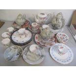 Ceramics to include Japanese teaware Imari plated and bowls, a Royal Stafford coffee set and other
