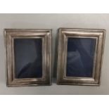 A pair of silver photo frames by Carrs of Sheffield, 18cm x 14cm Location: Port