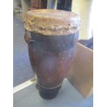 An original tribal African drum from North Rhodesia, 69cm h