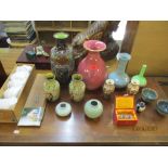 A mixed lot of Chinese and Japanese ceramics, cloisonné vases, and other items Location: LAB