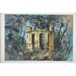 John Piper (1903-1992) Dinton Folly, limited edition lithograph, signed and numbered 25/100 in